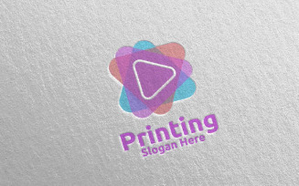 Play Printing Company Design Logo Template