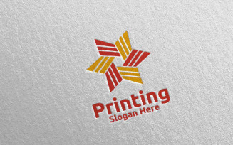 Star Printing Company Design Logo Template