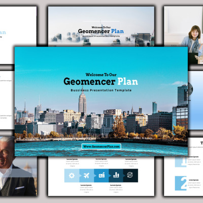Template PowerPoint #102145 "Geomancer - Creative Business Plan" #102145