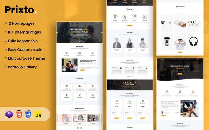 Bootstrap Prixto - Multipurpose Business Theme Web Sitesi #102215