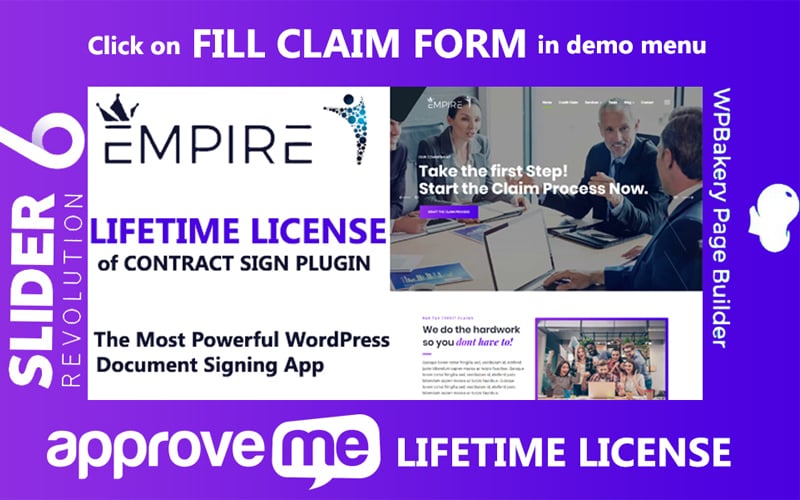 "Empire - Professional Document or Contract Signing App" thème WordPress #102212
