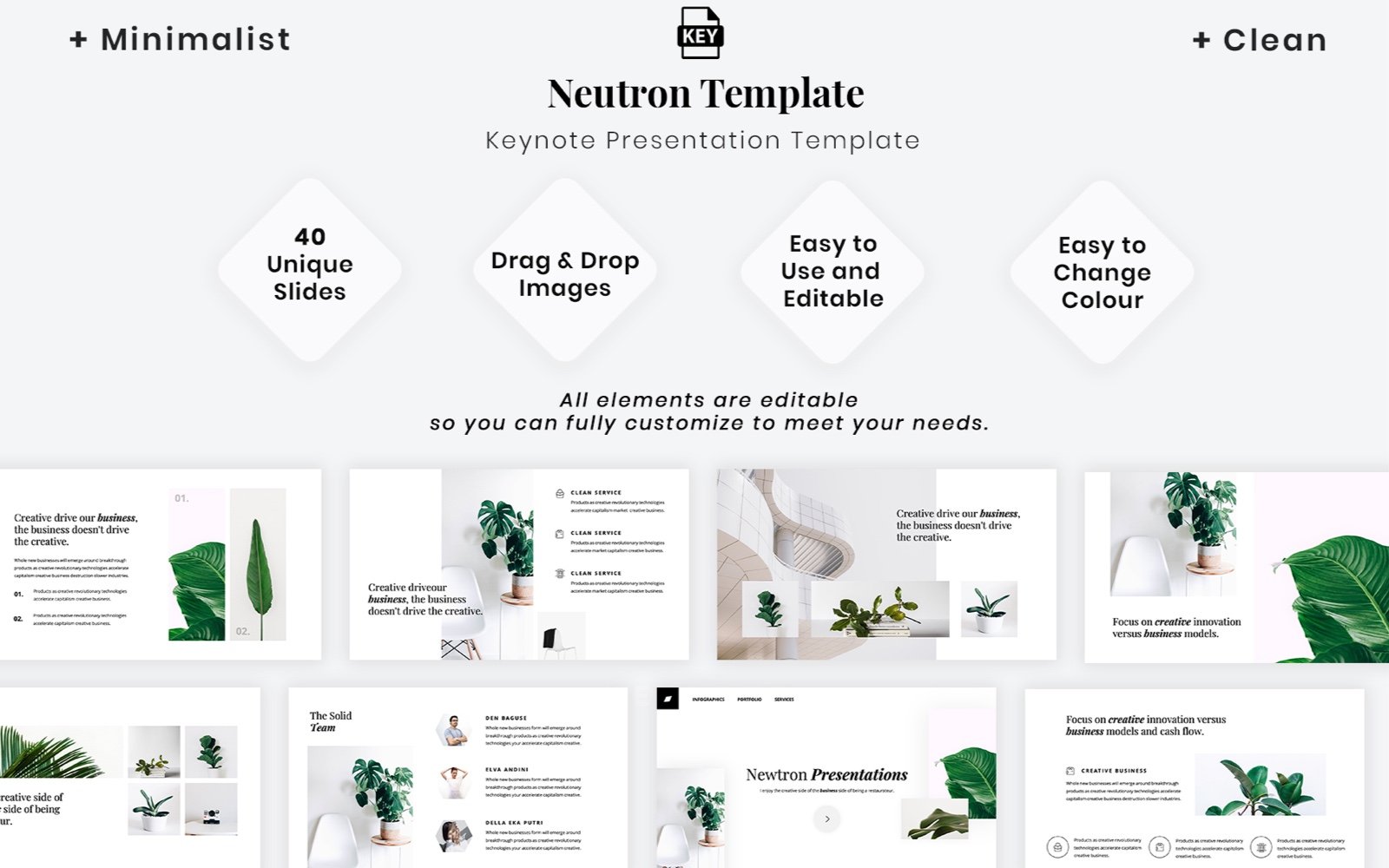 "Minimalist - Clean Presentation" Keynote Template №102294