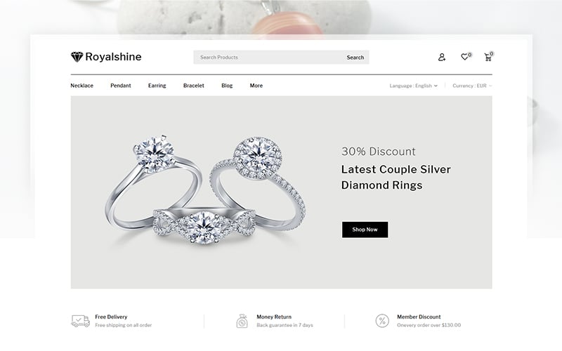 Responsive Royalshine - Jewellery Store Prestashop #102224
