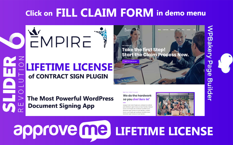 Tema De WordPress "Empire - Professional Document or Contract Signing App" #102212