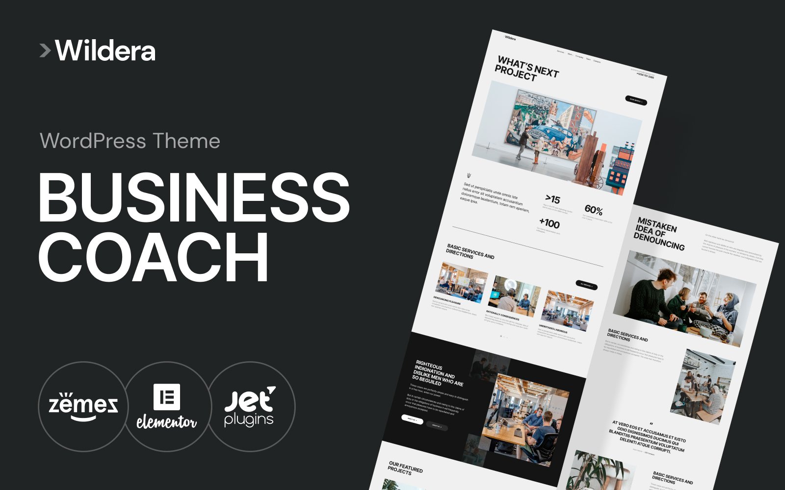 Wildera - clean business Tema WordPress №102219