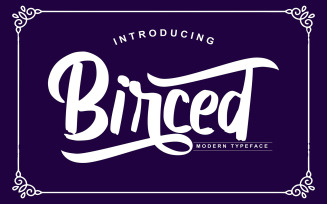 Birced | Modern Typeface Font
