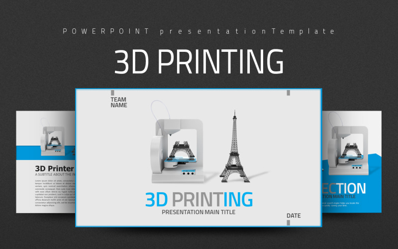 3D Printing PowerPoint template PowerPoint Template