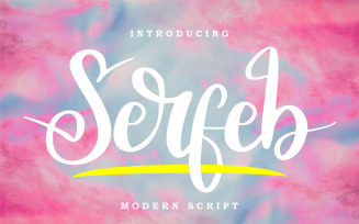 Serfeb | Modern Cursive Font