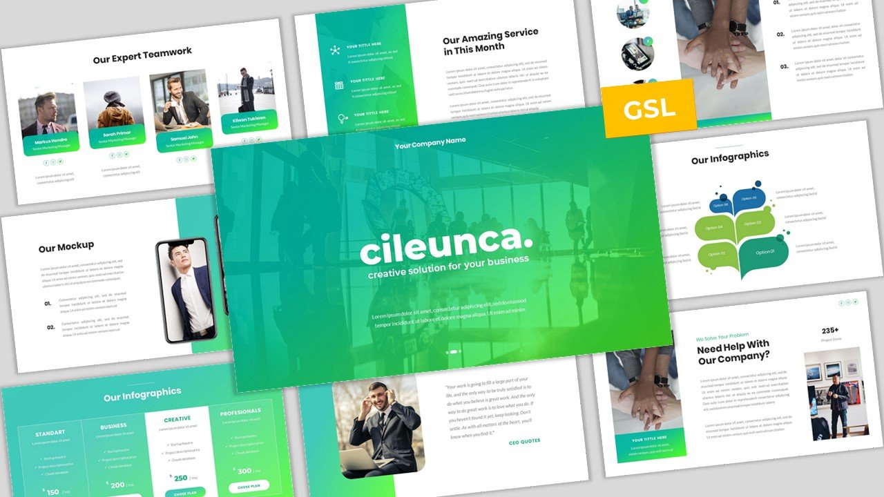 Cileunca - Creative Business Google Slides Template Google Slides #102478