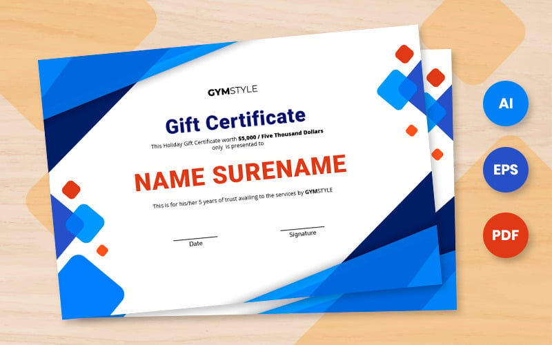 Free clean gift Certificate Template