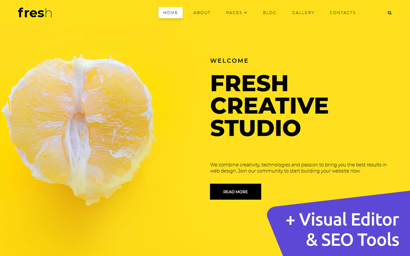 "Fresh - Company Portfolio" modèle Moto CMS 3 adaptatif #102444