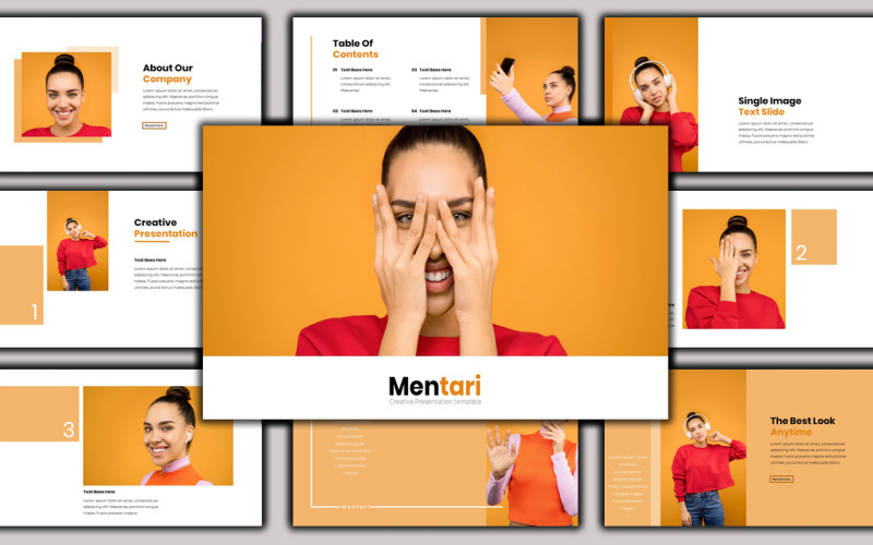 Mentari - Beauty Presentation PowerPoint template PowerPoint Template