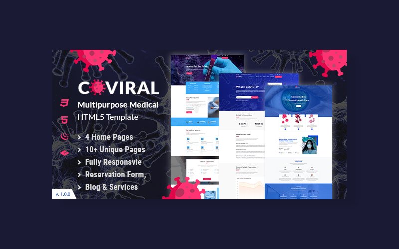 Responsive Coviral | Coronavirus & COVID-19 Prevention Web Sitesi #102405
