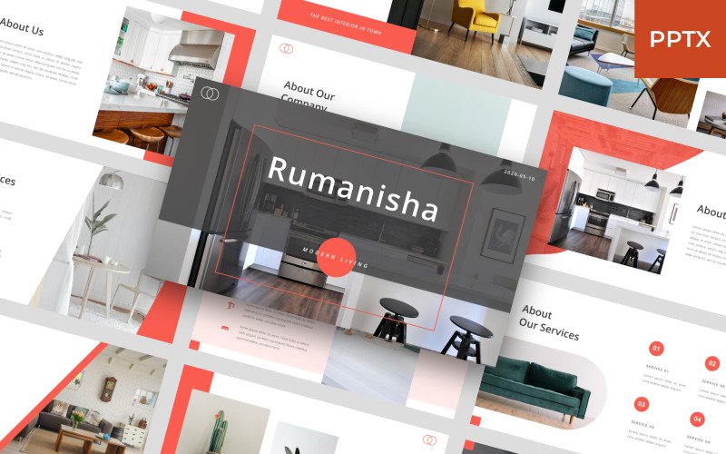 Rumanisha - Interior PowerPoint template PowerPoint Template