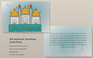 Eid Festival Greeting and invitation card flyer - Corporate Identity Template