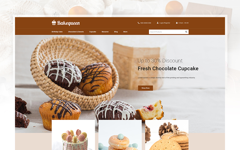 Responsive Bakequeen - Bakery Store Prestashop #102598