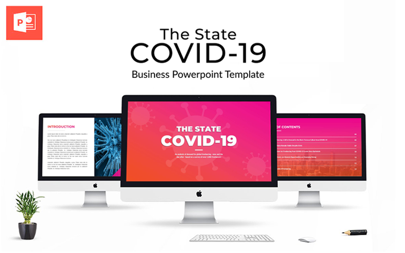 The State COVID-19 PowerPoint template PowerPoint Template