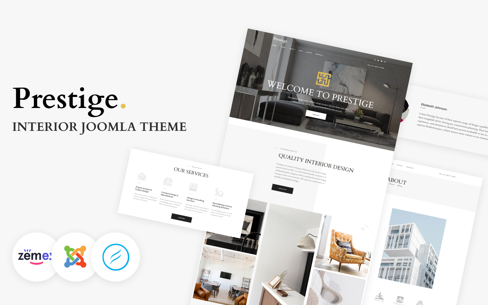 Prestige - Interior Design Multipage Joomla Template