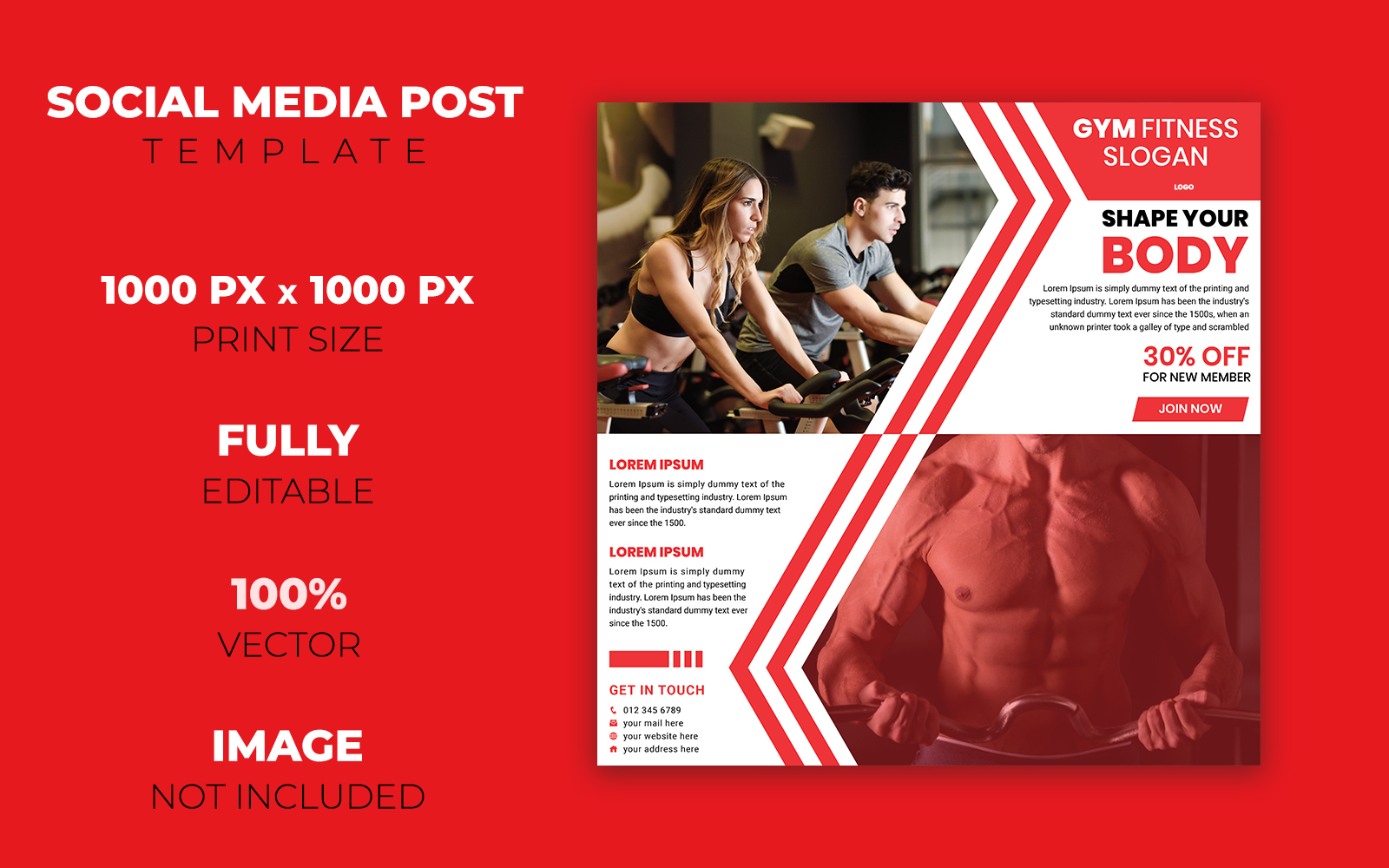 Template #102740 Fitness Social Webdesign Template - Logo template Preview