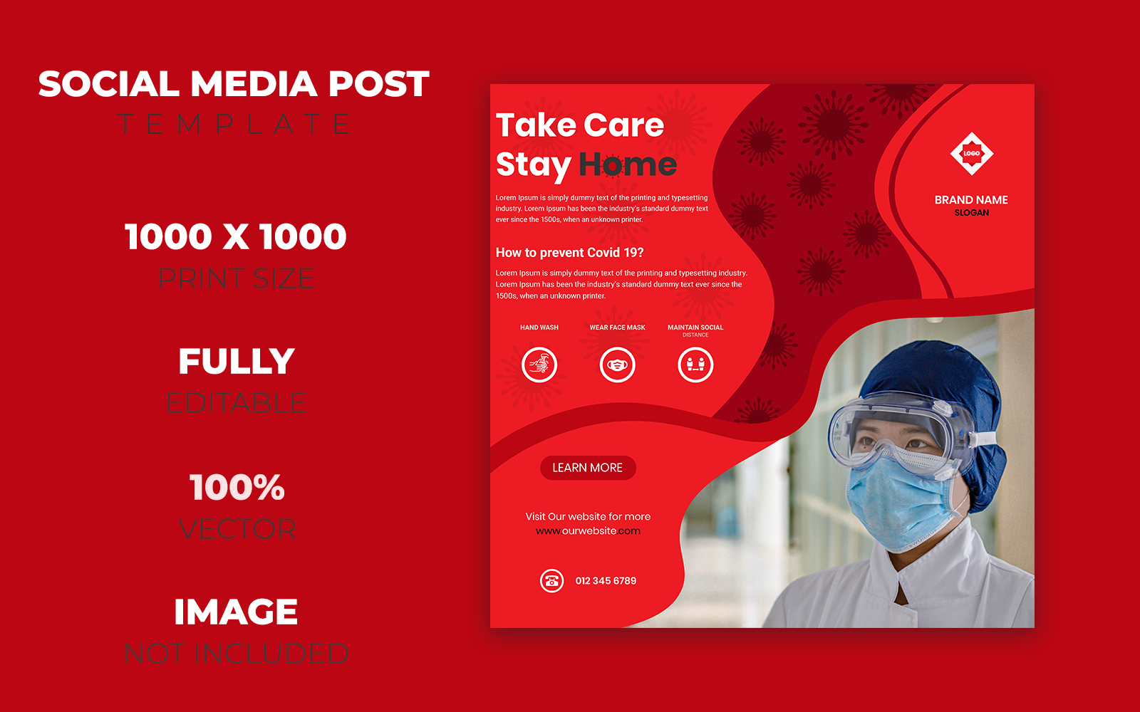 Template #102742 Covid-19 Flu Webdesign Template - Logo template Preview