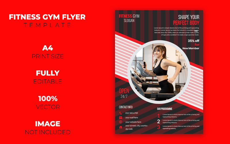 Dynamic Gym Promo Flyer Template Corporate Identity