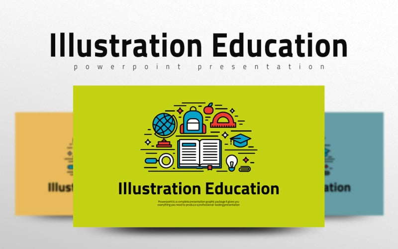 Illustration Education PowerPoint template PowerPoint Template