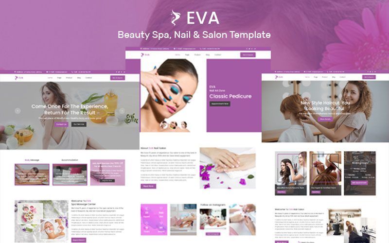 "EVA- Beauty Spa, Nail & Salon" modèle Muse adaptatif #102886