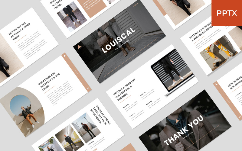 LOUISCAL - Business Creative PowerPoint template PowerPoint Template