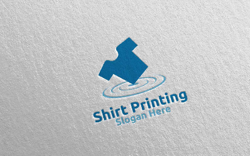 T shirt Printing Company Vector Logo Template