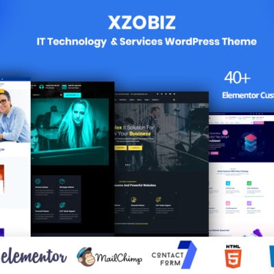 WordPress Theme namens "Xzobiz - IT Technology & Services" #102885