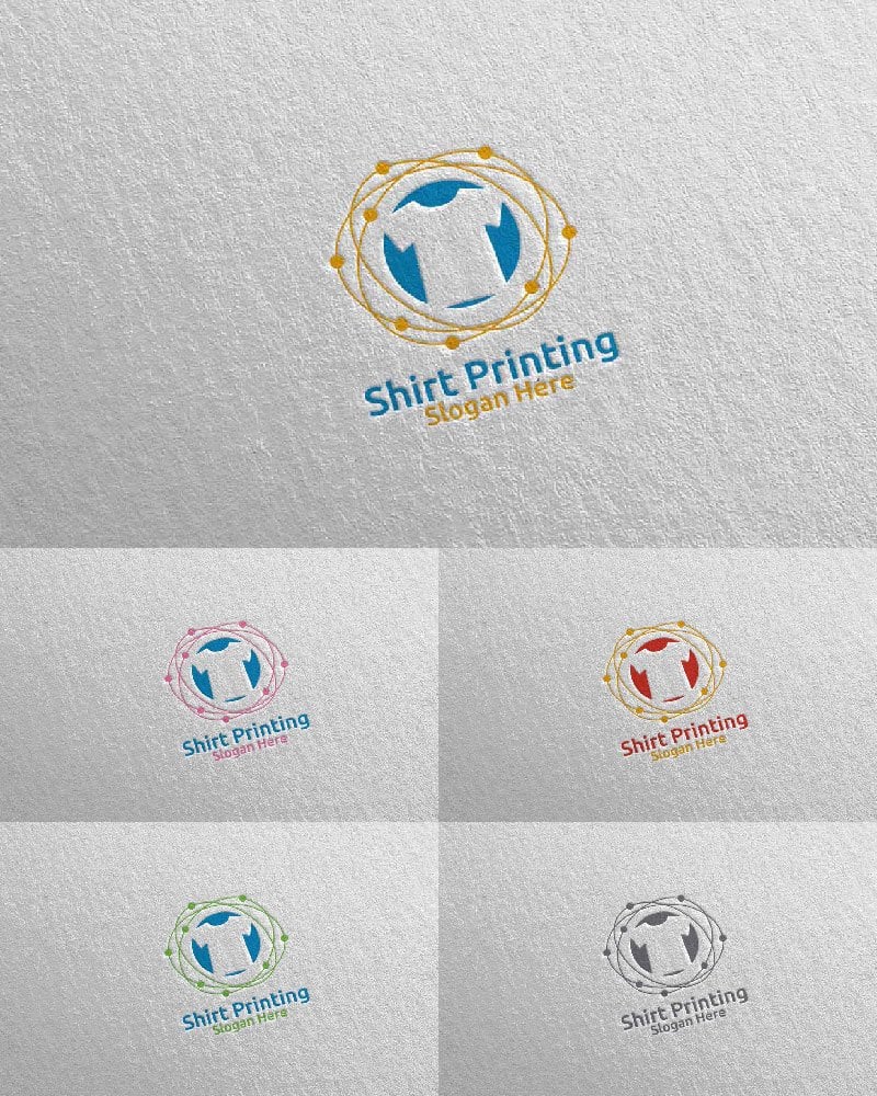 Template #102953 Printing Shirt Webdesign Template - Logo template Preview