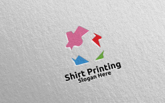 Studio T shirt Printing Company Vector Design Logo Template