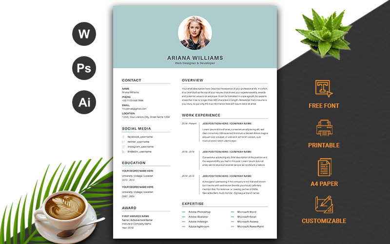 Word CV Resume Template