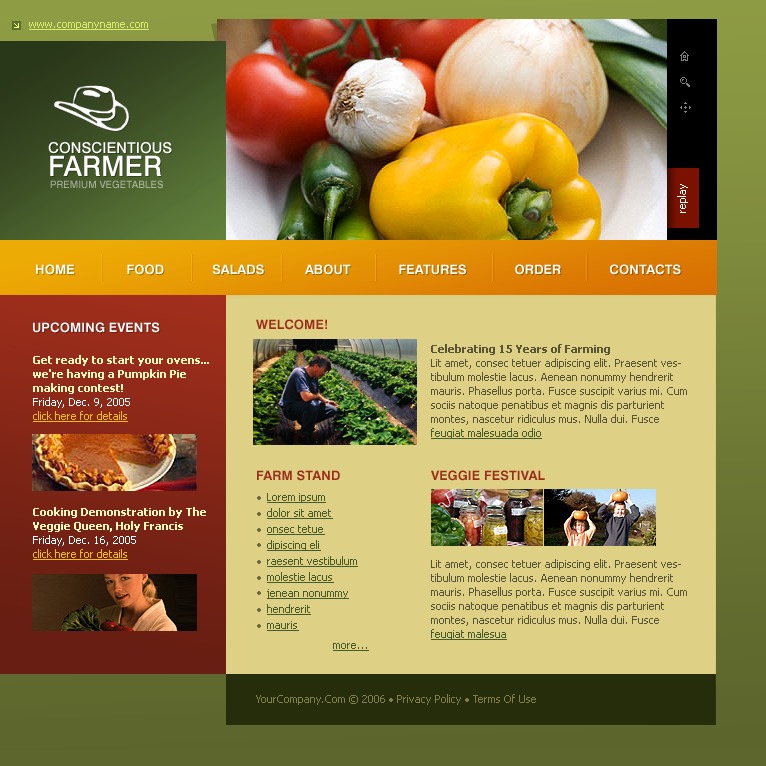 Vegetable site Template 10394