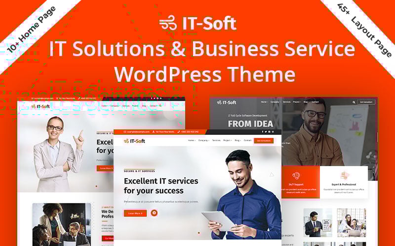 "ItSoft-IT Solution & Business Services" thème WordPress adaptatif #103097
