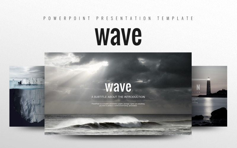 Wave PowerPoint template PowerPoint Template