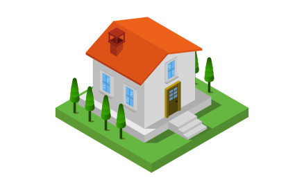 Isometric House Vector Graphic