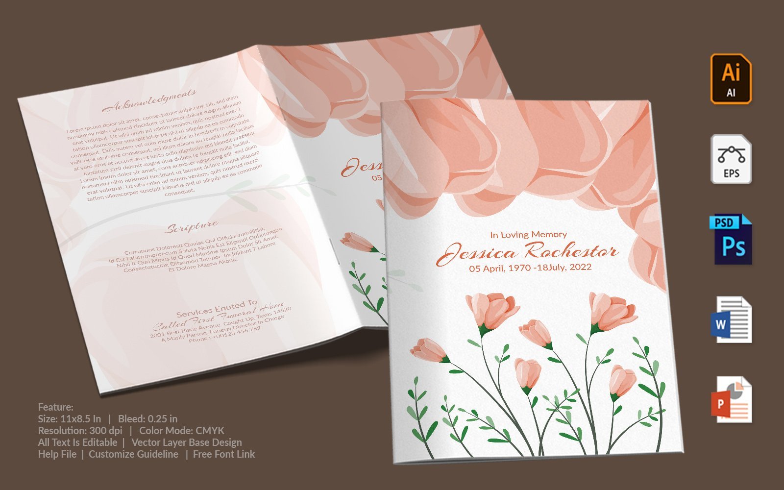 Template #103131 Funeral Memorial Webdesign Template - Logo template Preview