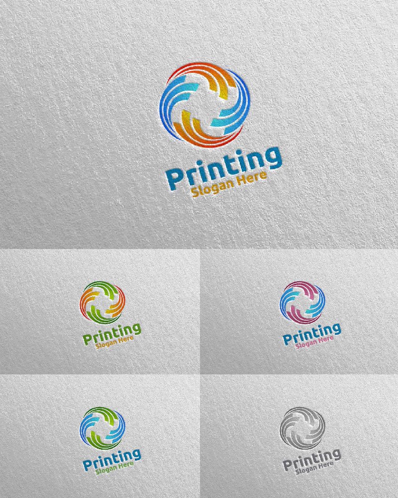 Template #103177 Printing Media Webdesign Template - Logo template Preview