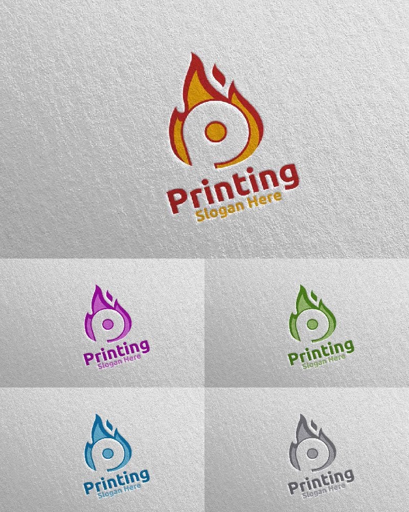 Template #103187 Printing Media Webdesign Template - Logo template Preview