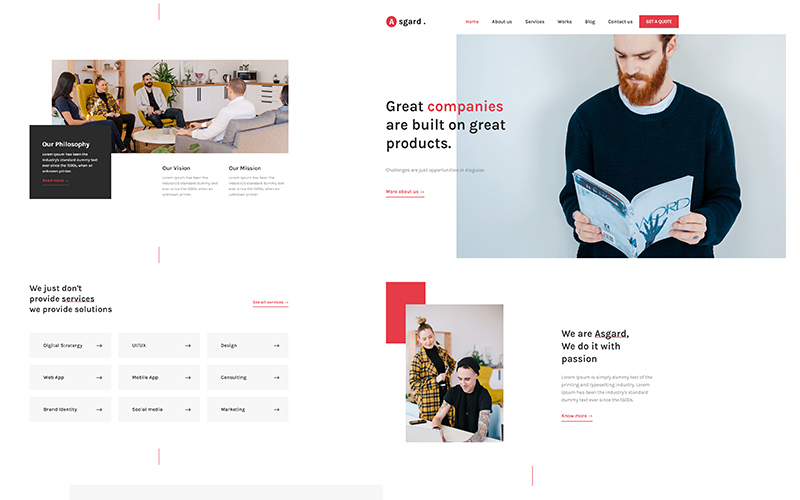 Asgard Agency HTML Landing Page Template