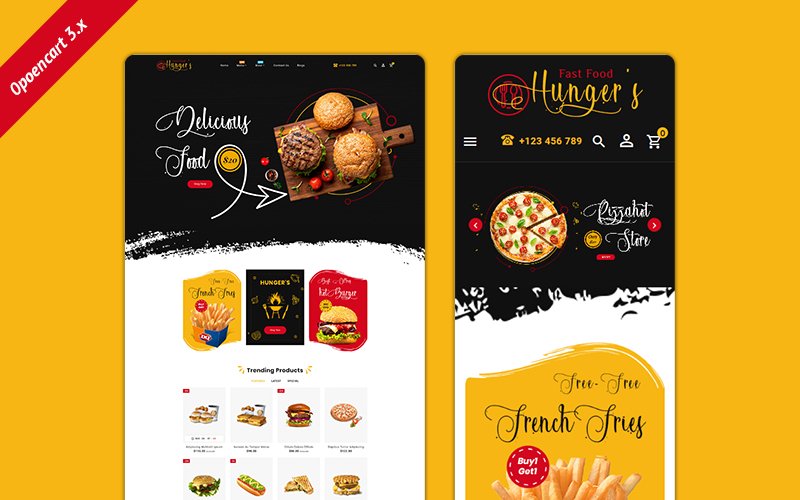 Hunger Food – Multi-Purpose Responsive №103139