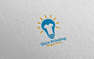 Idea T shirt Printing Company Vector Design Logo Template