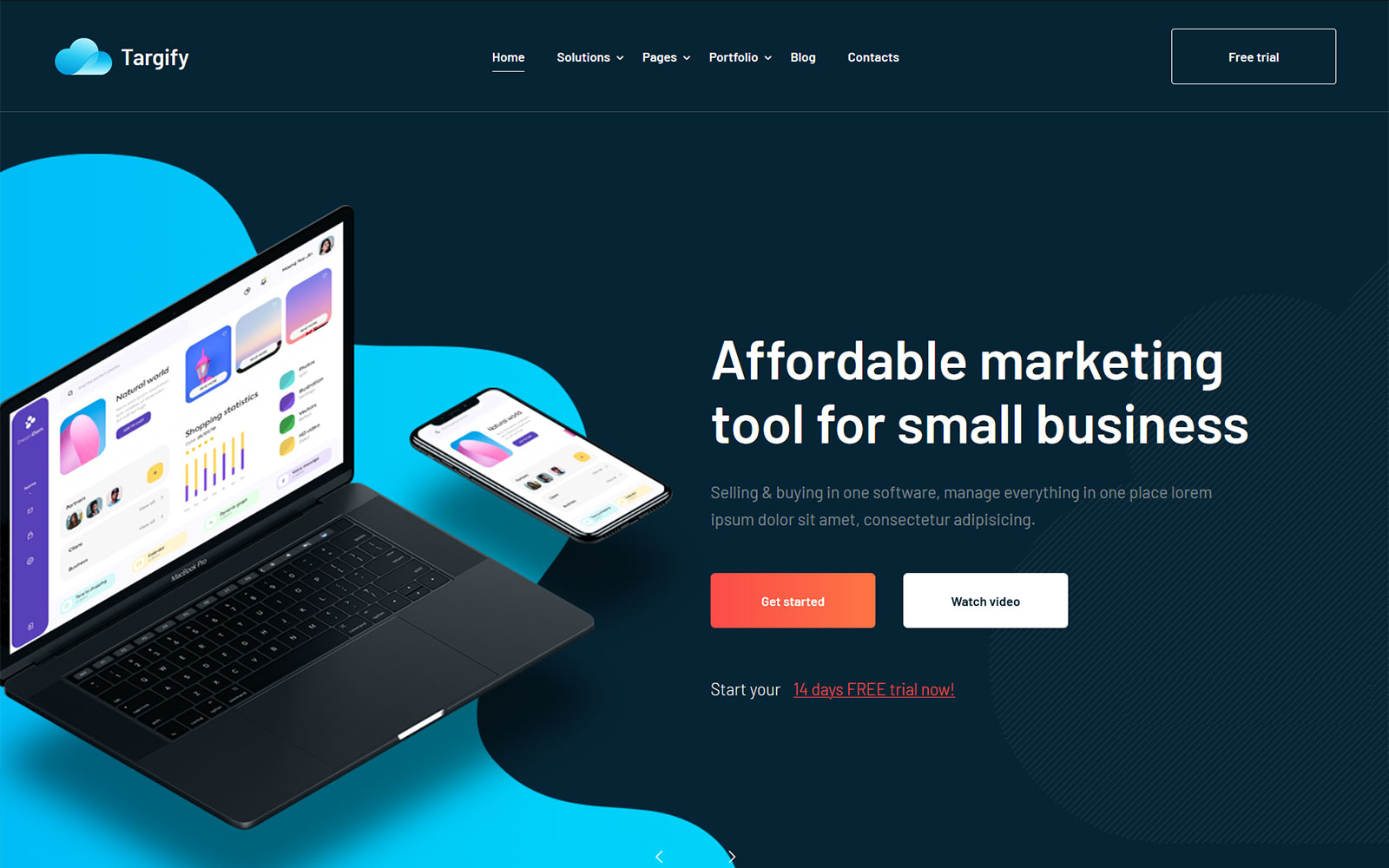 Responsivt Targify - Marketing Automation SAAS WordPress-tema #103143