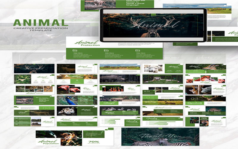 Animal Presentation PowerPoint template PowerPoint Template