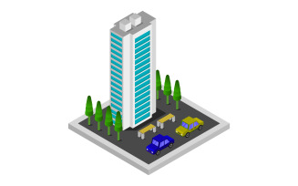 Isometric skyscraper - Vector Image