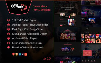 Club Couture - Night Club HTML Website Template