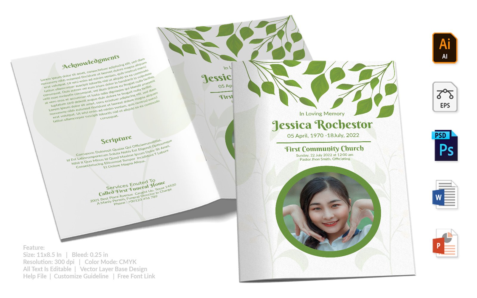 Template #103481 Funeral Memorial Webdesign Template - Logo template Preview