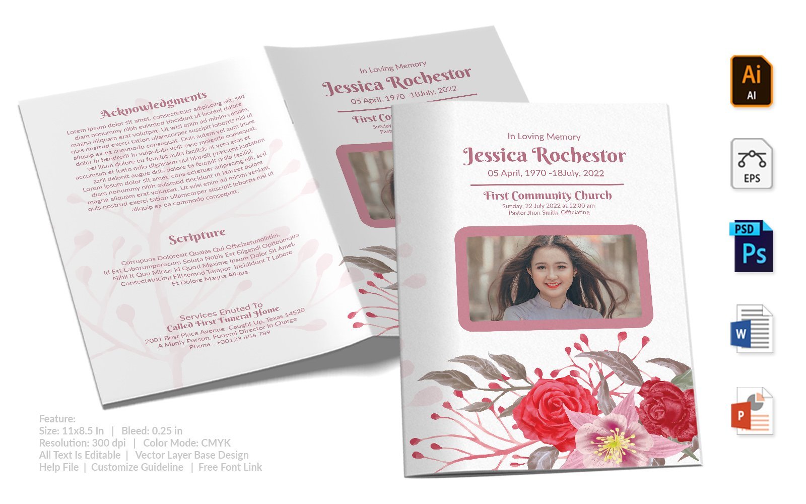 Template #103484 Funeral Memorial Webdesign Template - Logo template Preview