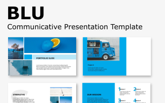 Blu - Communicative Presentation PowerPoint template